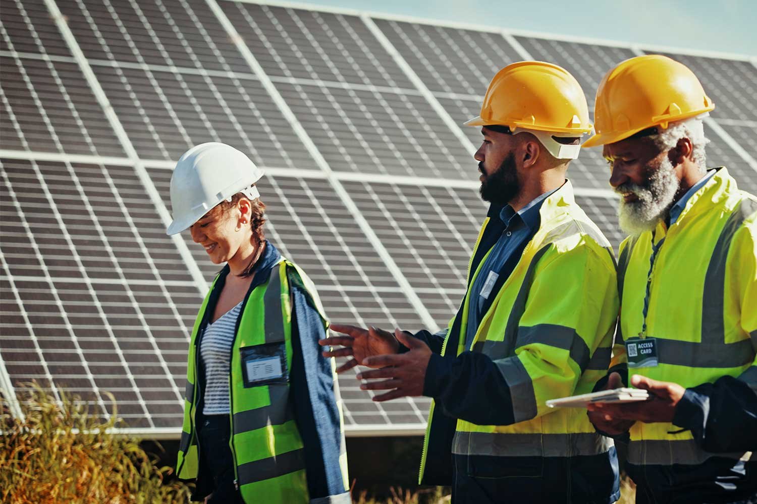 happy-woman-portrait-and-technician-with-tablet